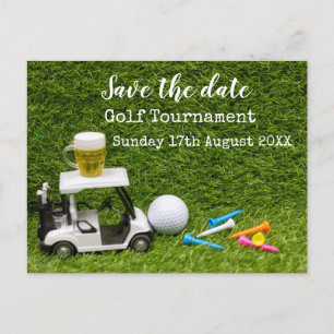 Golf Save the date Golf Tournament on green Announ Aankondigingskaart