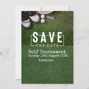 Golf Save the date Golf Tournament on green Kaart