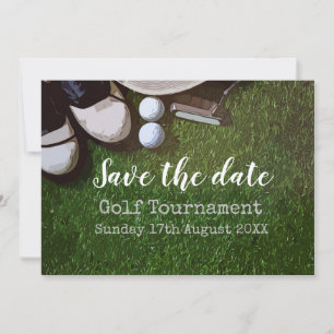 Golf Save the date Golf Tournament on green Kaart