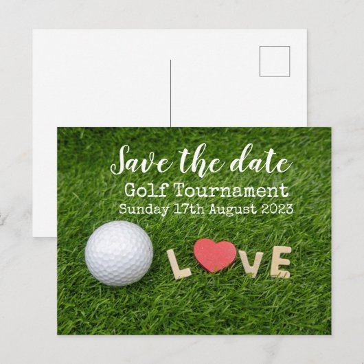 Golf Save the date Golf Tournament PAR for Pair Aankondigingskaart (Voorkant / Achterkant)
