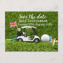 Golf Save the date Golf Tournament Union Jack Flag