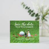 Golf Save the date Golf Tournament Wedding Aankondigingskaart (Staand voorkant)