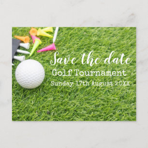 Golf Save the date Golf Tournament with ball Aankondigingskaart