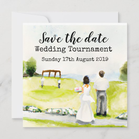 Golf Save the date Golf Wedding Tournament Aankondiging (Voorkant)