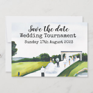 Golf Save the date Golf Wedding Tournament Kaart