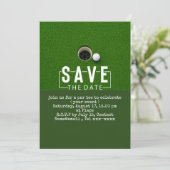 Golf save the date golfbal op de green kaart (Staand voorkant)