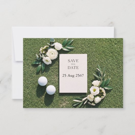 Golf Save the Date Golfer Thema (Voorkant)