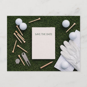 Golf Save the Date Golfer Thema Aankondigingskaart