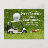 Golf Save the date Golftoernooi  met golfkar Aankondigingskaart (Voorkant)