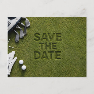 Golf Save the date Golftoernooi op green Aankondigingskaart