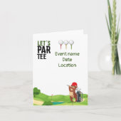 Golf Save the Date Let's Par T-shirt with Sloth gr (Voorkant)