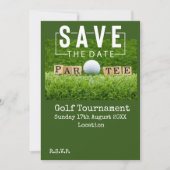 Golf Save the date met golfbal op green Kaart (Voorkant)