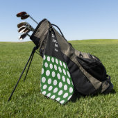 Golf Save the Date met golfbal op groen gras Golfhanddoek (Groen)