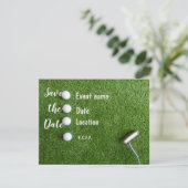 Golf Save the Date met golfballen op groen gras Kaart (Staand voorkant)