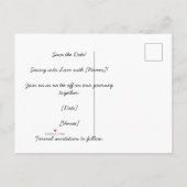 Golf Save the date of bruiloft with golf ball Uitnodiging Briefkaart (Achterkant)