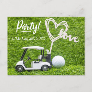 Golf Save the date Party for golfer Aankondigingskaart