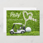 Golf Save the date Party for golfer Aankondigingskaart (Voorkant / Achterkant)