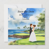Golf Save the Date Trouwfeest Kaart (Voorkant)