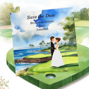 Golf Save the Date Trouwfeest Kaart