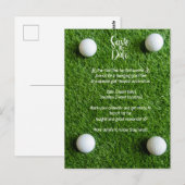 Golf Save the Date: Uitnodiging voor een feestje m (Voorkant / Achterkant)