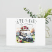 Golf Save the date voor huwelijksfeest Kaart (Staand voorkant)