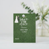 Golf Save the Date Wedding nodigt Golfer uit Briefkaart (Staand voorkant)