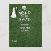 Golf Save the Date Wedding nodigt Golfer uit Briefkaart (Voorkant)