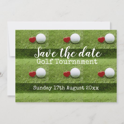 Golf Save the date with love Wedding Party (Voorkant)
