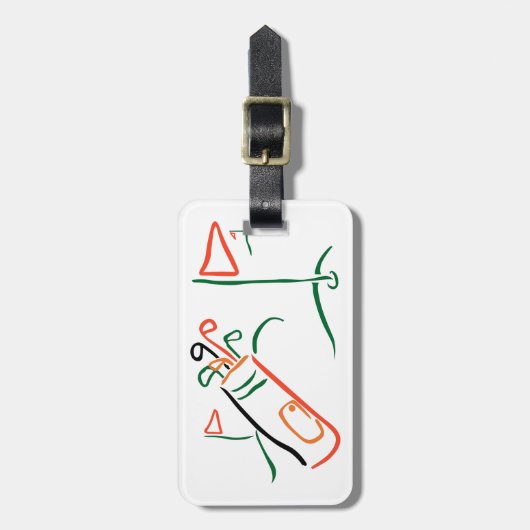 Golf Scene Bagagelabel (Voorkant verticaal)
