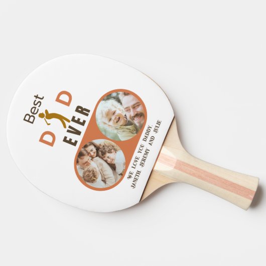 Golf Schattige Cool Moderne Vaders Dag Ping Pong P Tafeltennisbatje (Zijkant)