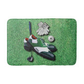 Golf schoten kogelhandschoenen met Jouw naam Badmat (Voorkant)