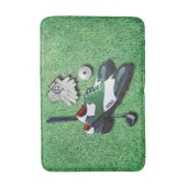 Golf schoten kogelhandschoenen met Jouw naam Badmat (Voorkant Verticaal)