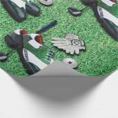 Golf schoten kogelhandschoenen met Jouw naam Cadeaupapier (Hoek)