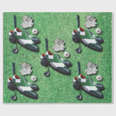 Golf schoten kogelhandschoenen met Jouw naam Cadeaupapier (Vlak)