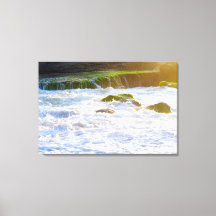 Golf Schuim Rif Algen Strand Landschap Natuur Foto