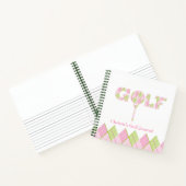 Golf scoort meisjes roze recordjournaal notitieboek (Binnen)