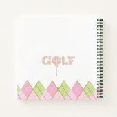 Golf scoort meisjes roze recordjournaal notitieboek (Achterkant)
