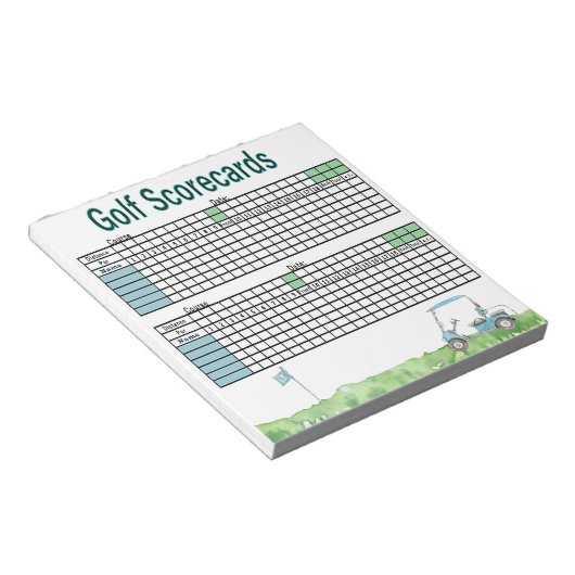 Golf Scorecards Notitieblok (Schuin)