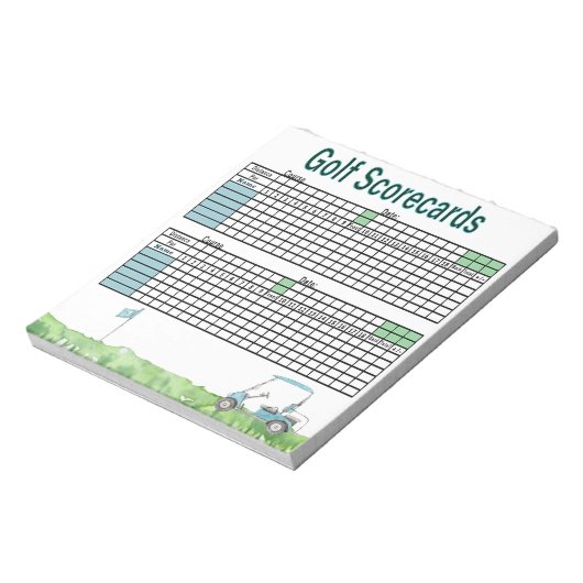Golf Scorecards Notitieblok (Linkerzijde)