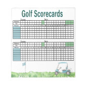 Golf Scorecards Notitieblok (Voorkant)