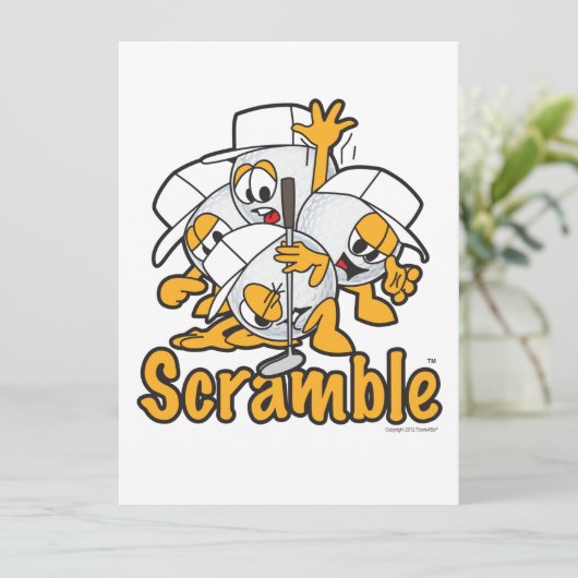 Golf Scramble-aankondigingen Aankondiging (Staand voorkant)