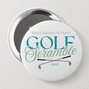 Golf Scramble - Fun Golf-thema vrijgezellenfeest Ronde Button 4,0 Cm