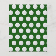 Golf Scrapbook Paper - Groen Golfbalpatroon