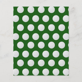 Golf Scrapbook Paper - Groen Golfbalpatroon
