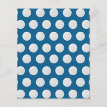 Golf Scrapbook Papier - Blauwe Golfbal Patroon