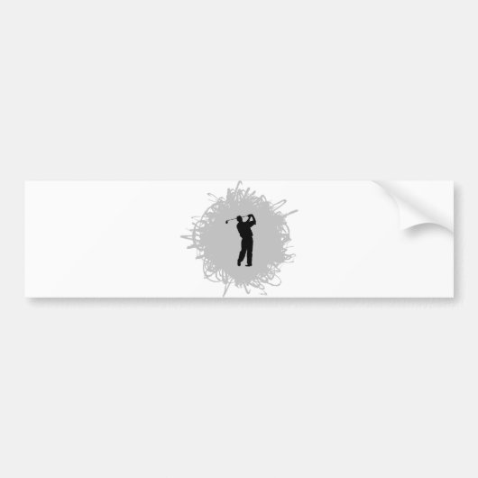 Golf Scribble Style Bumpersticker (Voorkant)