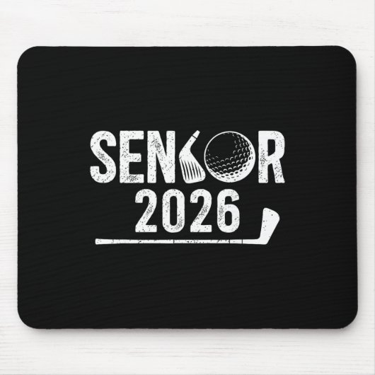 Golf Senior 2026 Afstuderen Senior Golfspeler 202 Muismat (Voorkant)