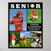 Golf Senior Afstuderen 5 Fotocollage Poster (Voorkant)