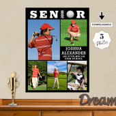 Golf Senior Afstuderen 5 Fotocollage Poster