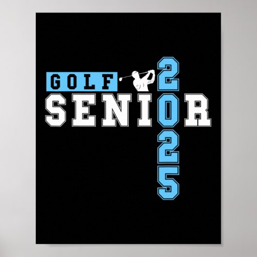 Golf Senior Night Golf Senior 2025 Afstuderen &#  Poster (Voorkant)